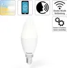 A Hama WLAN-LED-Lampe is shown with several feature icons above it. Produktbild-Vorschau