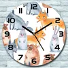 Wanduhr aus Glas Rund fi 30 Niedliche Waldtiere Quarz Deko Produktbild-Vorschau 1