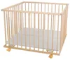WALDIN Baby Laufgitter Laufstall ca.100 x 100 cm Buche Produktbild-Vorschau 1