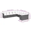 The Living Store 10-tlg. Garten-Sofagarnitur mit Kissen Produktbild-Vorschau 7