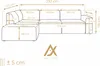 AX LIVING Couch Sofa L Form Didim L Creme – 292 cm, Produktbild-Vorschau 7