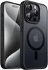 A black iPhone case with MagSafe is shown from a diagonal angle. Podgląd zdjęcia produktu