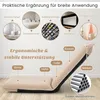 Costway Bodenstuhl, Beige, gepolstert, mit Stoffbezug & Produktbild-Vorschau 6