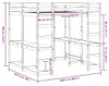 vidaXL Hochbett mit Schreibtisch & Leiter Weiß 160x200 cm Produktbild-Vorschau 6