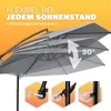 KINGSLEEVE® Ombrellone in Alluminio Inossidabile Ø330cm UV Anteprima dell’immagine prodotto 6