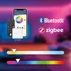 Marketing image showing smart lighting control devices and connectivity options. Produktbild-Vorschau