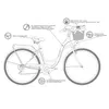 MILORD Damenfahrrad Citybike Komfort Mit Metallkorb Produktbild-Vorschau 3