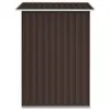 vidaXL Capanno da giardino Marrone 205x129x183 cm Acciaio Anteprima dell’immagine prodotto 11