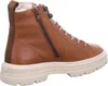 A side view of a brown leather boot with a white sole. Anteprima dell’immagine prodotto