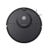 A top-down view of a black robotic vacuum cleaner. Produktbild-Vorschau