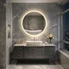 WISFOR Badspiegel met verlichting, 90 cm, ronde Productafbeelding-voorbeeld 4