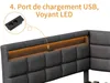 INONEFT čalúnená posteľ 140x190 cm s LED osvetlením a USB Náhľad obrázku produktu 14