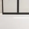 100cm Schwarz Badewannenaufsatz 4-tlg. Faltwand mit 70cm Produktbild-Vorschau 5