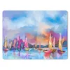 MuchoWow® Mauspad Mousepad Malerei - Boote - Wasser 40x30 Produktbild-Vorschau 1