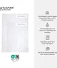 A product image showing two white duvets of different sizes, with descriptive text and icons on the right side. Produktbild-Vorschau