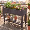 COSTWAY Potager surélevé avec roulettes, bac à fleurs Voir les images du produit 2