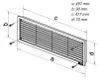 Griglia di ventilazione della porta VMD, 500 x 90 mm, 2 Anteprima dell’immagine prodotto 1