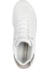 A top-down view of a white SKECHERS sneaker. Voir les images du produit