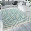 Moderner Outdoor Teppich Rauten-Muster Vintage-Look Produktbild-Vorschau 1