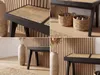 Panca da seduta FineBuy, rattan, acacia, legno massello, Anteprima dell’immagine prodotto 4