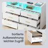 VASAGLE Kommode mit LED-Beleuchtung und Ladestation, 6 Produktbild-Vorschau 7