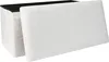 Coffre de rangement banc pliable bouclette Blanc Voir les images du produit 3
