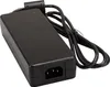 A black AC-DC power adapter with a power cord. Produktbild-Vorschau