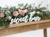 Schriftzug Sweet bar 37x10cm Holz Aufsteller weiß Produktbild-Vorschau 2