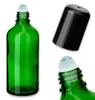 5x Grüne Glasflasche 100 ml Roll-On mit schwarzem Produktbild-Vorschau 2