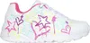 A single white sneaker with colorful graffiti-style graphics. Voir les images du produit
