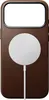 A brown iPhone case with a white MagSafe charger attached. Anteprima dell’immagine prodotto