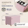 CASARIA® Sitzbank mit Stauraum Rosa Samt mit Holzfüßen Produktbild-Vorschau 9