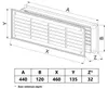AWENTA Lüftungsgitter Kunststoff weiß 440 x 120 / 460 x 135 Produktbild-Vorschau 4