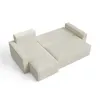 A beige sectional sofa with a chaise lounge is shown from a top-down perspective against a white background. Produktbild-Vorschau