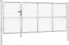 vidaXL Sieťová záhradná brána strieborná 350x125 cm Náhľad obrázku produktu 1