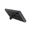 A black phone case with a kickstand is shown from a diagonal angle against a white background. Produktbild-Vorschau