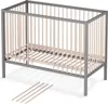 Beistellbett 60x120 cm mit Umbauseite - grau/natur - Dreamy Produktbild-Vorschau 15
