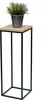 DanDiBo Flower Stool Metal Wood Black Angular 70 cm Flower Náhled obrázku produktu 6