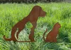 Sitzender Hund mit Katze 50x58cm zum Stecken Gartenstecker Produktbild-Vorschau 4