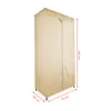 Stoff Kleiderschrank beige - 150 x 75 cm - Mobiler Schrank Produktbild-Vorschau 1
