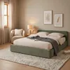 Polsterbett CURSIO mit Lattenrost 140x200, Grün – Bett mit Produktbild-Vorschau 1