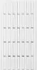 A minimalist white wall panel with vertical slats arranged in a staggered pattern. Náhled obrázku produktu