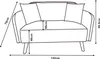 A line drawing of a sofa with dimensions indicated by arrows and text. Anteprima dell’immagine prodotto