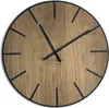 EKO groß wanduhr ohne tickgeräusche Wood Art Schwarz 60cm, Produktbild-Vorschau 2