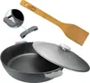 Servierpfanne Bräter aus Gusseisen 36 cm mit Deckel + Produktbild-Vorschau 1