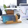 Cadorabo Dokovací stanice Nabíjecí stanice z pravého dřeva Náhled obrázku produktu 3