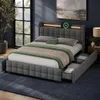 Gestoffeerd bed 160x200 cm met LED-verlichting, 2 Productafbeelding-voorbeeld 3