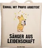Mr. & Mrs. Panda Jutebeutel Sänger Leidenschaft - Produktbild-Vorschau 1