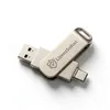 2-in-1 Dual USB-Stick 16GB Metall freigestellt Anteprima dell’immagine prodotto