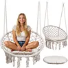 BOHO Hängesessel Beige für Garten Balkon Terrasse Produktbild-Vorschau 1